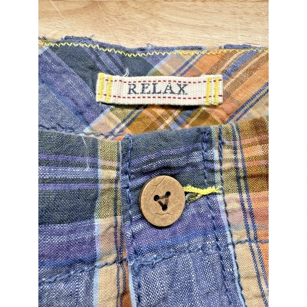 Tommy Bahama Relax Men's 100% Linen Light Plaid Bermuda Shorts Size‎ 40